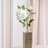 Luxe "Japanse" Pioenroos "Real Touch" – Wit